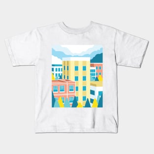 Northwest Cityscape Kids T-Shirt